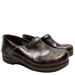 DANSKO Brown Bronze Pro Professional Clogs Loafers Comfort Slip On Shoes 9 / 40